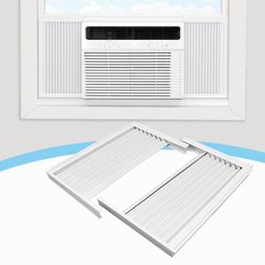 lot 6347 image: Air Jade Window Air Conditioner Side Panels, Window AC Side Panels with Frame for 5,000 Btu Units, Room Air Conditioner Accordion Filler Curtain Replacement Kit
