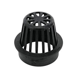 lot 6350 image: NDS 78A 4-Inch Round Atrium Drain Grate Cover for 4-Inch Sewer and Drain Pipe Fittings, for Small Lawns, Landscaping and Patios, Black