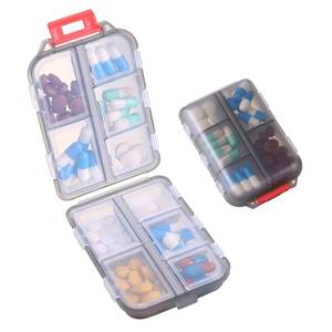 lot 6356 image: Zuihug 1Pack Travel Pill Organizer - 10 Compartments Pill Case, Compact and Portable Pill Box, Perfect for On-The-Go Storage, Pill Holder for Purse Gray