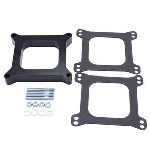lot 9505 image: 1 SET Black Carb spacers 2 Tall Open Phenolic Carburetor Spacer Compatible with Holley 41504160 4bbl. SBC BBC Carb
