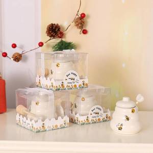 lot 9521 image: 12 Sets Ceramic Bee-Happy Honey Pot with Dipper��Honey Jar Serving Set with Exquisiting Package for Wedding Favor,Bridal Shower Favor, Baby Shower Favor��Party Favor (9)