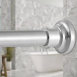 lot 9529 image: Haryaers Silver Long Curtain Rod Tension Shower Curtain Rods 30 to 120 inch Adjustable Spring Heavy Duty Rods for Bathroom Windows Outdoor No Drill No Slip Stainless Steel