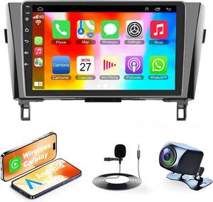 lot 9532 image: 4G64G Android 12 Car Stereo for 2014-2018 Nissan Rogue X-Trail Qashqai,5G WiFi Rogue Radio with 10.1 Touchscreen Head Unit,Wireless CarplayAndroid Auto,GPS Navi,Bluetooth 5.2,HD Rear Camera,SWCFM