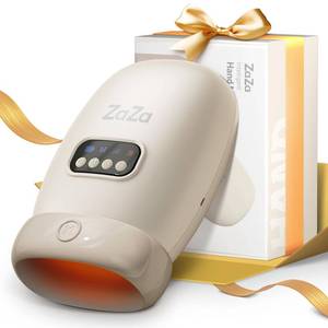 lot 9543 image: zaza Hand Massager ��ith Heat and Compression for Carpal Tunnel Finger Numbness, Cordless Hand Air Compression Massagers, Electric Hand and Wrist Massage for Palm Fingers (Beige)
