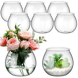 lot 9551 image: FoldTier 8 Pcs Plastic Fish Bowls for Centerpieces 27 oz Clear Fish Bowl for Drinks Unbreakable Heavy Duty Round Vase for Table Centerpieces Wedding Event Home Decor