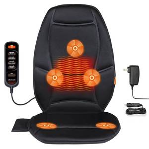 lot 9566 image: CARSHION Massage Seat Cushion with Heat,Back Massager for Chair Back Massager Heated Seat Cover Massage Chair Pad for Pain Relief Home Office Use