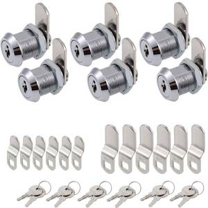 lot 10274 image: WOOCH Cabinet Cam Lock, 58 Inch Keyed Alike Cam Locks Secure File Drawer Door Mailbox Tool Box Dresser RV Cylinder Replacement Lock Hardware, Fits on 12 Max Panel Thickness (6 Pack)