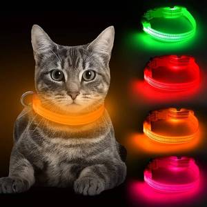 lot 10281 image: BSEEN Light Up Dog Collar, Reflective LED Dog Collar Rechargeable Glowing Puppy Collar for Puppies & Cats��Safety Dog Lights for Night Walking (Orange)
