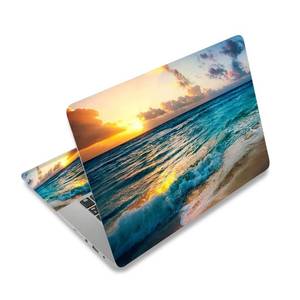 lot 10282 image: Laptop Skin Sticker Decal,12 13 13.3 14 15 15.4 15.6 inch Laptop Skin Sticker Cover Art Protector Notebook (2 Wrist Pad Skins Included), Decorative Removable, Sunset Beach