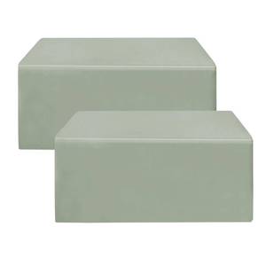 lot 10286 image: HolidayIdeas Fitted Table Covers - 96 x 30 Inch - 2 Pack Rectangle Tablecloths for 8 Foot Tables, Polyester Fabric Tablecloth for Parties, Holiday Dinner, Trade Show (Sage Green)