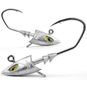 lot 10313 image: Saltwater Jig Head, Fish Eye Swimbait Jighead for Fishing InshoreOffshore 1.5oz with 70 Hooks for Bass, Stripper, Redfish, Seabass etc.