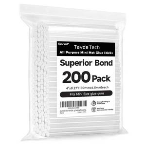 lot 10323 image: ELDVAP Clear Mini Hot Glue Sticks 200 Count - 0.27D, 4 L for Most Mini Glue Guns, Multipurpose, All Temperature Sticks for DIY, Craft, Bond, Repairing
