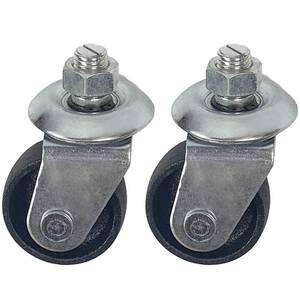 lot 10346 image: Floor Jack Casters for 4 Ton Floor Jack, Cast Iron Caster Wheels, Floor Jack Replacement Parts, Pack of 2 (16mm Stem)