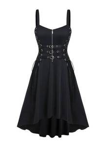lot 10352 image: ROSE GAL Womens Plus Size Dresses Sleeveless Wrap V-Neck Gothic Vintage 50S Spaghtti Strap Swing Cocktail Rockabilly Weeding Party Maxi Dress