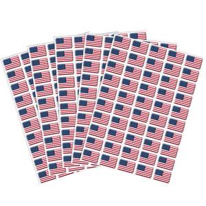 lot 10367 image: CPicdn 200Pcs American Flag Tiny 3D Dome Sticker, Patriotic Mini Flag Sticker Veterans Memorial Day Supplies Waterproof Independence Day USA Pride Support Decal for Your Name Badge Parade Gift