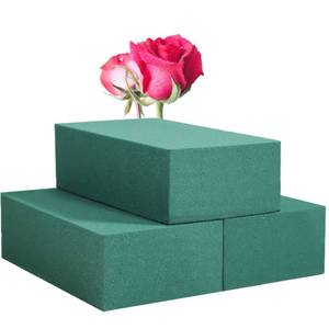lot 10392 image: FLOFARE Pack of 3 Floral Foam Blocks Each (5.5L x 3.1W x 1.7H) Green Wet & Dry Flower Foam for Fresh & Artificial Flower Arrangement, Plant Foam, Florist Supplies for DIYs, Arts, Crafts & Weddings