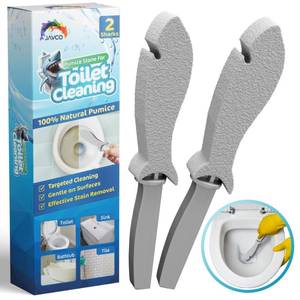 lot 10404 image: JAVCO 2 PACK Pumice Stone for Toilet Cleaning  Toilet Pumice Stone with Handle  Pumice Cleaning Stone for Toilet Bowl