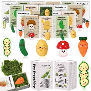 lot 10409 image: Cinnvoice 25 Set Bulk Gifts Employee Appreciation Gifts for Coworker Back to School Desk Pets for Student Teacher Thank You Emotional Support Cute Resin Ornaments with Cheer up Card Box (Mushroom)