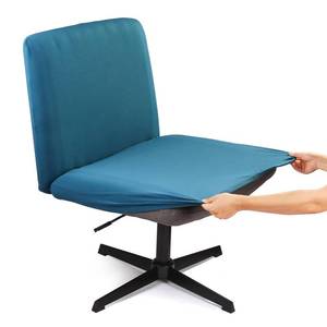 lot 10424 image: Iauddy Armless Criss Cross Office Desk Chair Cover Slipcover,Accent Mid Back Wide Swivel Task Vanity Slipper Chair Protector Stretch Removable Without Arms for Accent Chair