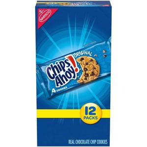 lot 11360 image: CHIPS AHOY Original Chocolate Chip Cookies  Halloween Snacks  12 Snack Packs (4 Cookies Per Pack) BB May 11th 2025