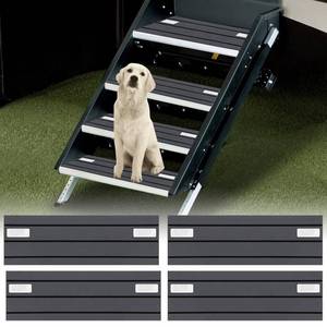 lot 11372 image: ESUDNT RV Step Covers �� 4 Pack Camper Step Covers Deck, Slip Resistant EVA Foam RV Step Carpet, Customizable RV Stair Rug for Trailer, Easy to Install, Durable & Cleanable �� Modern Grey, 19 x 7.5 inch