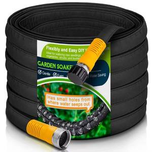 lot 11379 image: LAVEVE 2025 Upgrade Thickened Flat Garden Soaker Hose 150 FT, Flexible Water Hose Irrigation Tubing, Leakproof Drip Hose Watering for Garden, Lawn, Flower Bed (50 FT x 3Pack)
