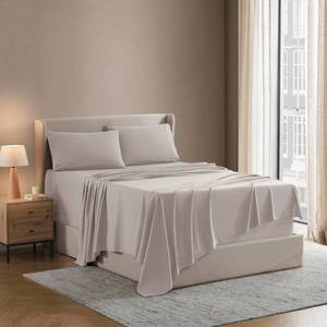 lot 11385 image: Nestl Queen Sheet Set - Luxury 1800 Ultra-Soft Microfiber Bed Sheets - Double Brushed - Deep Pockets - Easy Fit - 4 Piece Set - Bedding Sheets & Pillowcases (Queen, Linen)