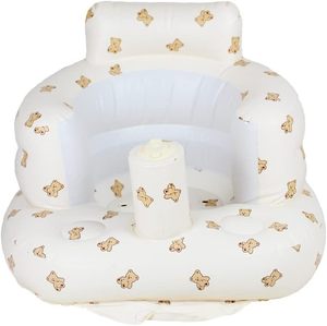 lot 12014 image: AirSwim Inflatable Baby Seat, Inflatable Baby Chair for Babies 3 Months and Up Summer Baby Inflatable Seat for Sitting Up, Blow Up Baby Floor Seat with Built in Air Pump, Bear