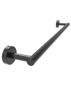 lot 12019 image: RARXTR 24 Inch Towel Bar Black Towel Rack for Bathroom Kitchen Towel Holder SUS304 Stainless Steel RUSTPROOF Wall Mount Total Length 26 inch (Matte Black)