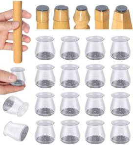 lot 12049 image: 16pcs Chair Leg Floor Protectors,Bar stools Leg Protectors Caps,Dining Room Table Chair Leg Protectors for Hardwood Floors,Chair Leg Covers Silicone Felt Furniture Pads (Small fit 0.9 - 1.29)