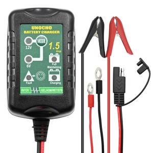 lot 12055 image: 6V 12V Battery Charger 1.5A Automatic Battery maintainer trickle Battery Charger Smart Float Charger for auto car Motorcycle Lawn Mower Boat Motorcycle Snowmobile