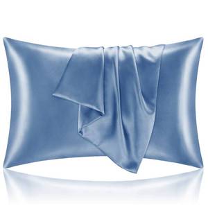 lot 12056 image: BEDELITE Satin Pillowcase for Hair and Skin, Super Soft and Cooling Similar to Silk Pillow Cases 2 Pack with Envelope Closure, Gift for Women Men(20x26 Standard Size, Airy Blue)