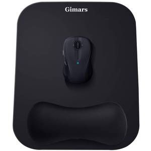 lot 12101 image: Gimars Mouse Pad with Wrist Rest, Large Smooth Superfine Fibre Memory Foam Ergonomic Mouse Pad, Comfortable Mousepad with Nonslip Base for Pain Relief, Laptop, Computer, Gaming, Office, 11 x 8.26