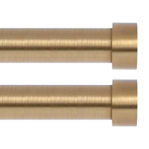 lot 12112 image: VOIIY 2 Pack Gold Curtain Rods for Windows 48 to 84 Inch(4-7 Feet),1 Diameter Drapery Rods with Modern Style End Cap Finials,Size36-88 Inch,Warm Gold