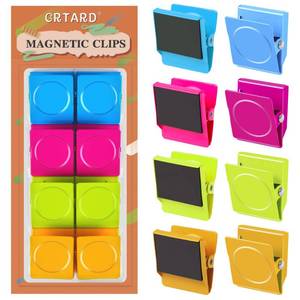 lot 12120 image: Grtard 8 Pack Magnetic Clips Heavy Duty, Colorful Strong Fridge Magnet Clips Heavy Duty, Metal Magnet Clips for Fridge, Clip Magnets, Magnetic Clips for Refrigerator, Locker, Whiteboard, Home, Office