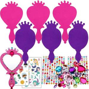 lot 12125 image: RICHNESS Little Girls Princess Mirrors Make Your Own Mirrors Princess Party Favors Pack of 6