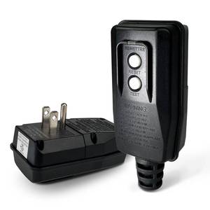 lot 12133 image: EP GFCI Replacement Plug Assembly, Auto Reset, 15 Amp, 3 Prongs, UL Listed - for Power Pressure Washer, Pool Pump, Hair Dryer, Waterproof, Black