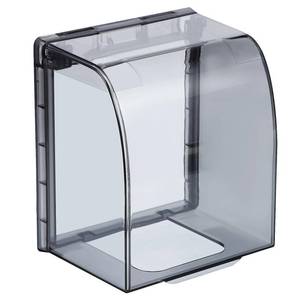 lot 12137 image: Outlet Covers Box Clear Plastic Waterproof Electrical Outlet Cover Outdoor Indoor Plug and Receptacle Protector for Home Bathroom Hotel Wall - Self Adhesive Easy Install