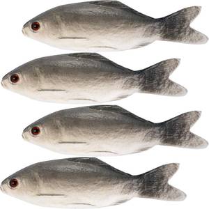 lot 12149 image: Gejoy 4 Pcs Fake Fish Realistic Toy Artificial Halloween Mode Small Plastic Sea Fish for Party Market Display Kitchen Decoration Photography Props