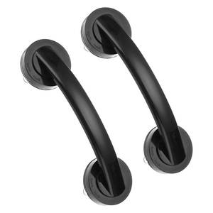 lot 12151 image: uxcell 2pcs Grab Bars for Bathtubs and Showers, 7.6 Mirror Glass Door and Window Handles Powerful Shower Suction Cup Anti-Slip Safety Bars for Senior Shower Chairs Black