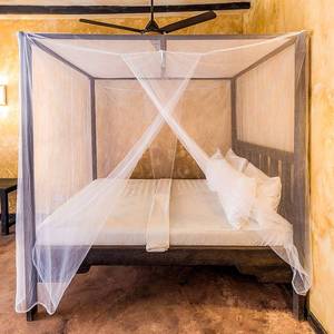 lot 12415 image: Mosquito Net for Single to King-Sized Beds �� 2 Side Openings & 6 Hanging Loops �� Decorative Rectangular Shape for Home & Travel �� Bed Canopy Hanging Kit & Carrying Bag Included