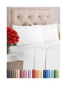 lot 12417 image: Queen Size 4 Piece Sheet Set - Comfy Breathable & Cooling Bed Sheets Set - Hotel Luxury Bedding for Women, Men, Kids & Teens - Deep Pockets, Easy Secure Fit, Soft and Wrinkle Free - Oeko-Tex - White