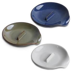 lot 12421 image: FFQ Egg Cracker Spoon Holder, Spoon Rest for Kitchen, Ceramic Spoon Holder for Stove Top, Cooking Spoon Holder,Heat Resistant Utensil Rest for Countertop, Dishwasher Safe, 3 pack