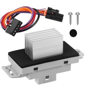 lot 12434 image: 15-81773 HVAC Blower Motor Resistor Kit with Harness Fit for 2003 2004 2005 2006 Chevy Silverado Suburban Tahoe Avalanche Trailblazer GMC Sierra Envoy Yukon Cadillac Escalade 89019351 89018778 1581773