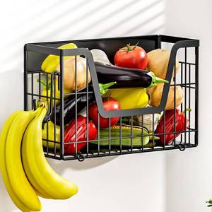 lot 12441 image: YIWANFW Magnetic Shelf for Fridge, Fruit Potato and Onion Storage Bins, Magnetic Spice Rack for Refrigerator Washing Machine Pantry Kitchen Counter, Cabinet Storage, Fruit Basket Magnetic Fridge Shelf