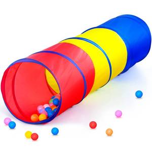 lot 15282 image: PigPigPen Pop Up Play Tunnel Tent for Toddlers Babies or Dogs, Indoor & Outdoor Toys for Kids Backyard Playset. (Red,Yellow,Blue)