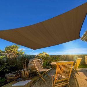 lot 15304 image: Artpuch Sun Shade Sail, 10x13 Mocha Rectangle, Curved Edged Commercial Grade 185GSM Permeable Outdoor Shade Cloth for Deck, Backyard, Patio (Custom Sizes Made)