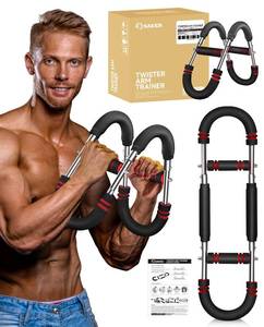 lot 15317 image: Saker Twister Arm Trainer, PowerTwist Arm Trainer, Adjustable Forearm Strengthener, Portable Spring Resistance for Home Fitness (70-110LB)