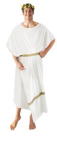 lot 15320 image: MCJC Adult Greek Toga God Costume, White Roman Deluxe Halloween Cosplay Ancient Robe (used)