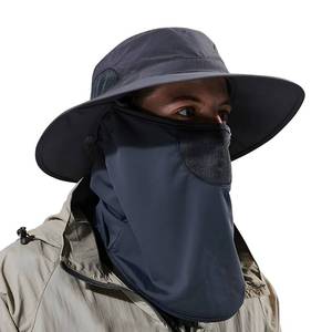lot 16244 image: Outdoor Fishing Hat for Men&Women,Sun Hat with 50 UPF with Hidden Neck Flap for Hiking Climbing Cap Dark Grey